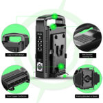 Ashvavolt 2-Channel V-Mount Dual Battery Charger For Most V Mount Batteriessss