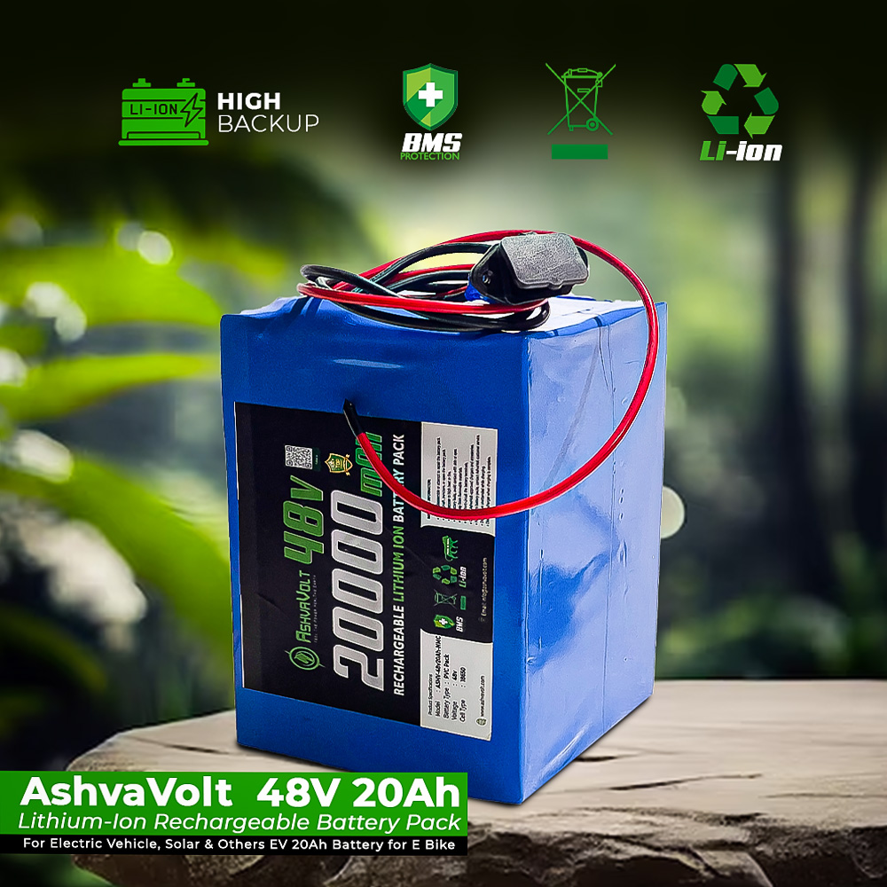 AshvaVolt® 48V 24Ah Lithium Phosphate Battery Pack Solar Inverter