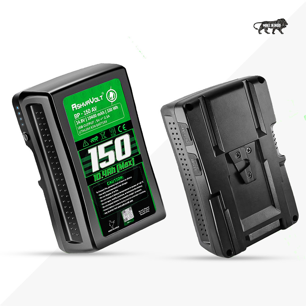 AshvaVolt®-BP-150-V-Mount-Battery14.8V-10400mAh-10.4Ah-Rechargeable-Li-ion-Battery-camera-battery copy