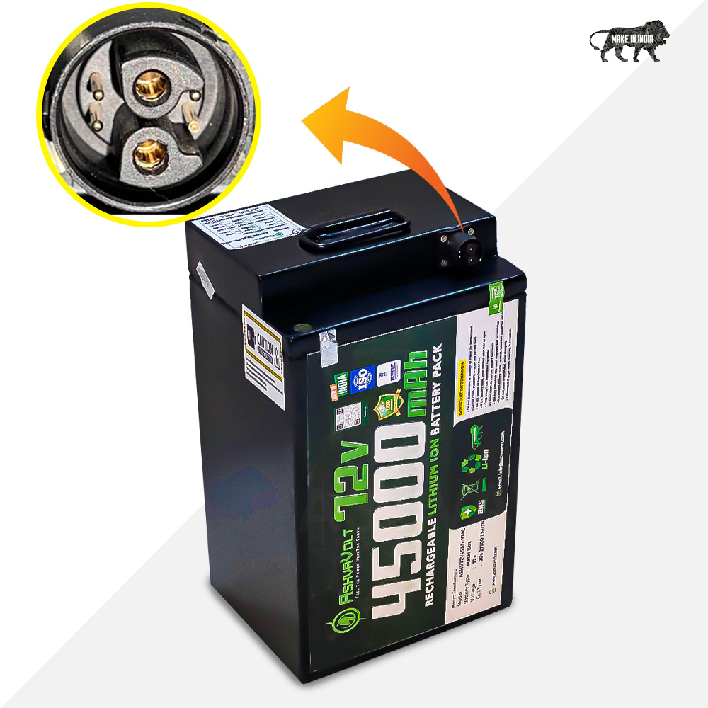 AshvaVolt® 72volt 45Ah Lithium Ion Battery Pack With Premium Metal