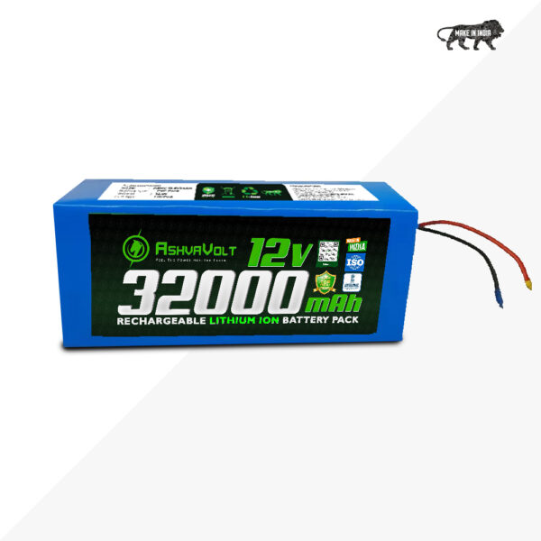 AshvaVolt® 12V 32000mAh Li-ion 18650 Lithium ion Rechargeable Battery Pack 3S2P 11.1V 12.6V Battery Pack