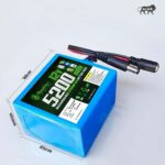 AshvaVolt 11.1V 12V 5200mAh Rechargeable Lithium Battery Pack 3S2P 18650 3C with BMS Protection & 5.5mm Male and 5.5mm Female DC Pin Connectors