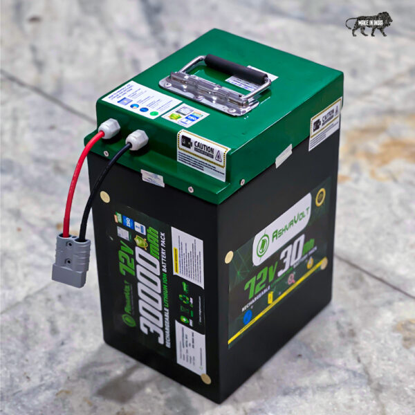 AshvaVolt® 72volt 30Ah Lithium Ion Rechargeable Battery Pack With Premium Metal Box for EV, Solar Inverter, E-Bike, Toto Battery with BMS protections