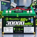 AshvaVolt® 60volt 30Ah Lithium Ion Rechargeable Battery Pack With Battery Display Indicator