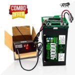 AshvaVolt® 60volt 40Ah Lithium Ion Rechargeable Battery Pack With Premium Metal BOX & 60v 10Amps cutoff Fast Charger Combo for EVss