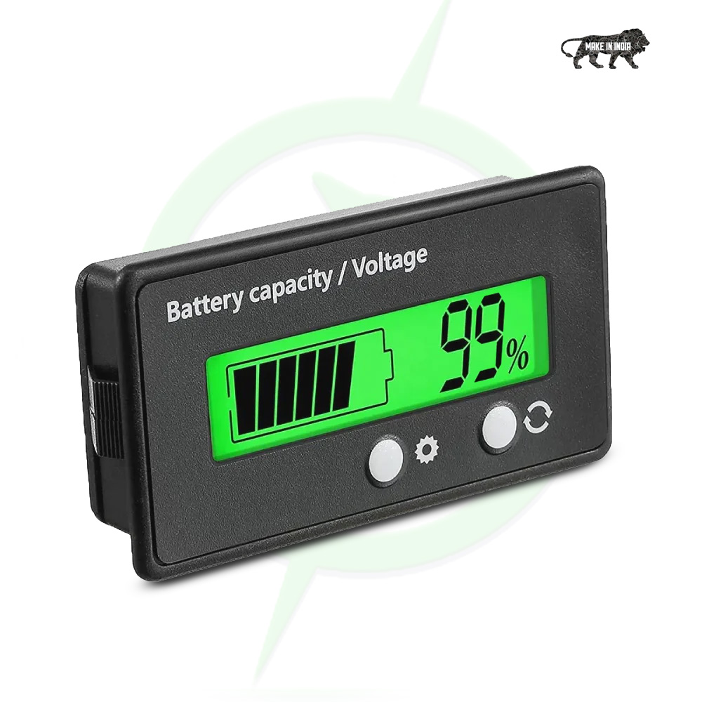 AshvaVolt® 12-84V Battery Power Display Meter for Lithium Lead-acid Battery For E-Bike, GY-6GS Green 3 Strings Lithium Battery