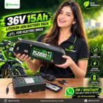 AshvaVolt® 36V 15Ah Lithium-Ion Battery Pack with Premium Hailong Case & 36V 5A (42v Cutoff ) Charger Combo for Electric Bikes
