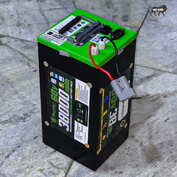 AshvaVolt® 60volt 38Ah Lithium Ion Rechargeable Battery Pack With Premium Metal Box and BMS Protection for Electric Scooter Bike