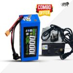 AshvaVolt® 36V 10Ah Lithium-Ion Battery Pack with BMS Protection & 36V 3Amps ( 42V Auto Cutoff) Charger Combo for Electric Bikes