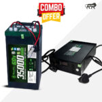 AshvaVolt® 60volt 35Ah Lithium Ion Rechargeable Battery Pack With Premium Metal BOX & 60v 10Amps cutoff Fast Charger Combo for EV, E-Bike, Toto Battery with BMS protection