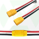 AshvaVolt® XT90 Male Female Connector Cable With 10cm Wire Length, Low Resistance XT90 Female Cable, Set Ease to Solder and Reuse for High Power Application XT90 Male or Females
