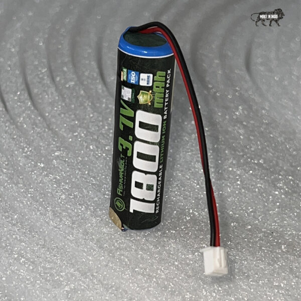 AshvaVolt® 3.7V 1800mAh 18650 Rechargeable Lithium Battery Pack with 1S 1P BMS Protection, Over-discharge and Short-Circuit Protection