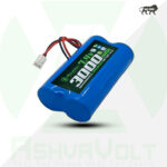 AshvaVolt® 7.4V 3000mAh Rechargeable Lithium Battery Pack with BMS Protection - 2S 1P 18650 Li Ion