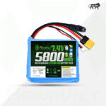 AshvaVolt® 7.4V 5800mAh Rechargeable Lithium Battery Pack with BMS Protection – 2S 2P 18650 Li Ion Battery