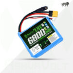 AshvaVolt® 7.4V 6800mAh Rechargeable Lithium Battery Pack with BMS Protection – 2S 2P 18650 Li Ion Batterys