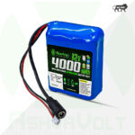 AshvaVolt 11.1V 12V 4000Ah Rechargeable Lithium Battery Pack 3S 4P 18650 with BMS Protection & 2Pin Jst Connector for GPS, CCTV, Industrial and Commercial Application