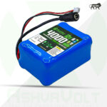 AshvaVolt 11.1V 12V 4000Ah Rechargeable Lithium Battery Pack 3S 4P 18650 with BMS Protection & 2Pin Jst Connector for GPS, CCTV, Industrial and Commercial Application