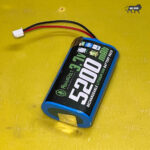 AshvaVolt® 3.7V 5200mAh Rechargeable Lithium-ion Battery Pack -1S 2P 18650 with BMS Protection DIY, LED, Toys, Electronic JST 2 Pin Connector