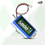 AshvaVolt® 3.7V 5800mAh Rechargeable Lithium-ion Battery Pack 1S 2P 18650 with BMS Protection