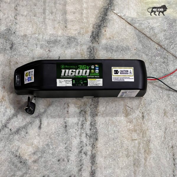 AshvaVolt® 36V 11.6Ah Lithium-Ion Rechargeable Battery Pack With Premium Hailong Case For Electric Bike Cycle | 36volt 11600mAh