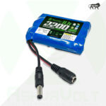 AshvaVolt 11.1V 12V 2200mAh Rechargeable Lithium Battery Pack - 3S1P 18650 with BMS Protection & Male Female Connector for GPS, CCTV, Industrial and Commercial Application