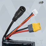 AshvaVolt 11.1V 12V 5000mAh Li-Ion Battery Pack - 3S2P 18650 3C with BMS Protection & Female DC Jack, Amass XT-60 and 4-pin JST Connector - AVPowerSeries