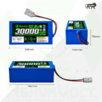 AshvaVolt® 12.8V 30Ah 384W 4S2P Lithium Iron Phosphate Battery Pack with BMS Protection and Warranty