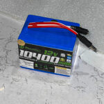 AshvaVolt® 12V 10.4Ah 3S4P 18650 3C Lithium-Ion Battery Pack with BMS Protection With 5.5mm Male and 5.5mm Female DC Pins Connector