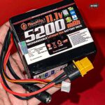 AshvaVolt 11.1V 12V 5200mAh Li-Ion Battery Pack 3S2P 18650 3C with BMS Protection & Female DC Jack, Amass XT-60 and 4-pin JST Connector AVPowerSeries
