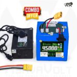 AshvaVolt® 24V/25.6V 45Ah 1152Wh 8S3P LiFePO4 battery with BMS protection & 24V 10A LiFePO4 Charger Combo Pack