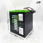 AshvaVolt® 48V 30Ah Lithium Iron Phosphate (LiFePO4) Battery Pack with BMS Protection and Premium Metal Box for EV, Electric Bike Battery | 48V 30Ah LiFePO4 Battery 3 Year Warranty