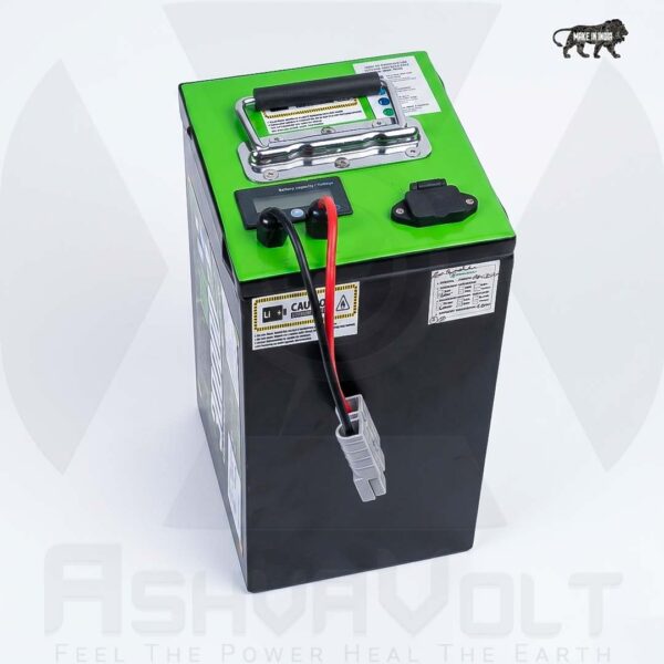 AshvaVolt® 72V 30Ah Lithium Iron Phosphate (LiFePO4) Battery Pack with BMS Protection and Premium Metal Box for EV