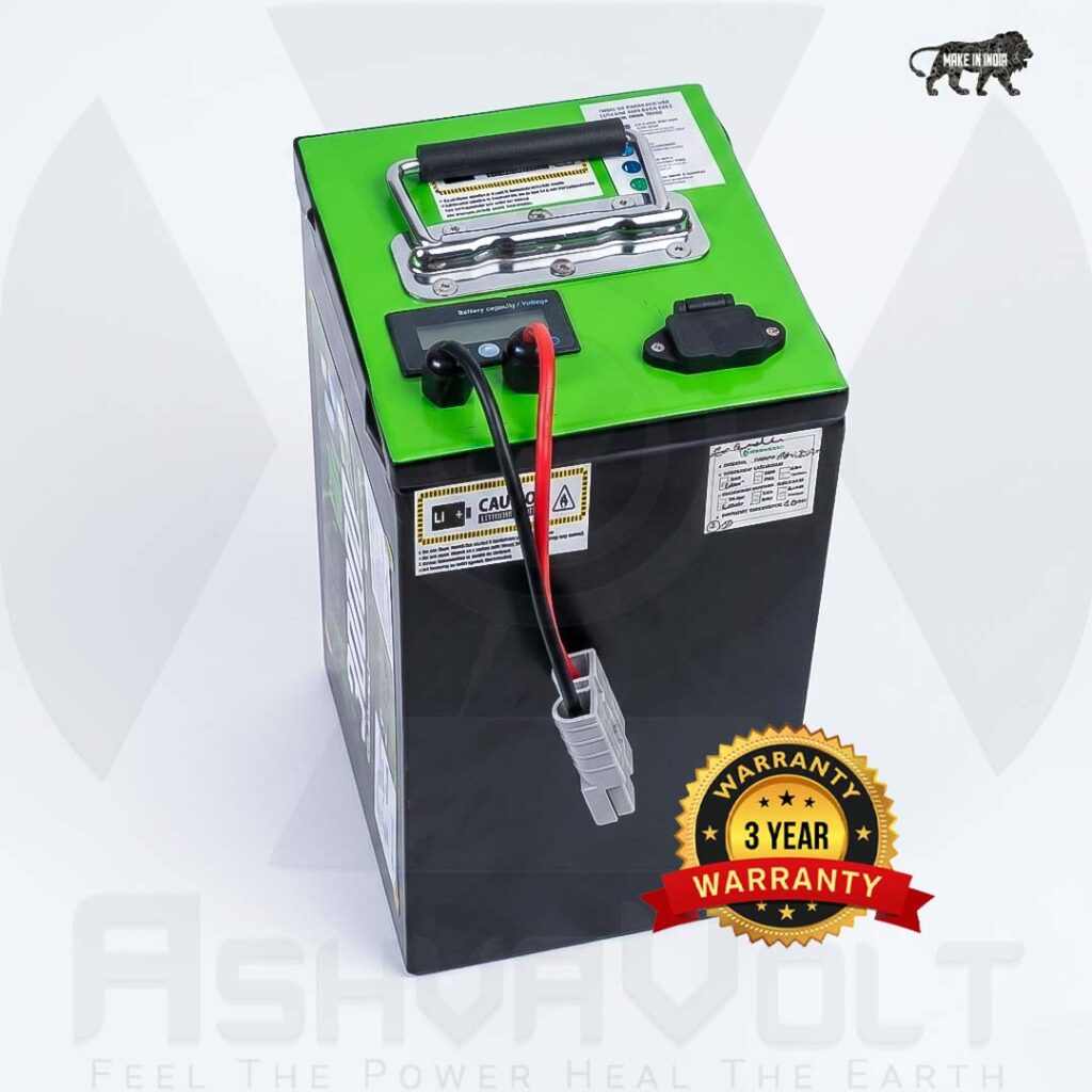 AshvaVolt® 72V 30Ah Lithium Iron Phosphate (LiFePO4) Battery Pack with BMS Protection and Premium Metal Box for EV, Electric Bike Battery 72V 30Ah LiFePO4 Battery 3 Year Warrantys