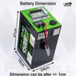 AshvaVolt® 72V 45Ah Lithium Iron Phosphate (LiFePO4) Battery Pack with BMS Protection and Premium Metal Box for EV, Electric Bike Battery | 72V 45Ah LiFePO4 Battery 3 Year Warranty
