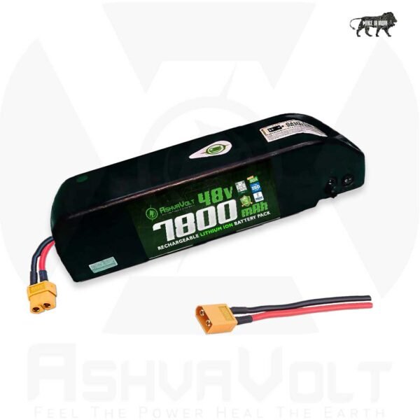 AshvaVolt® 48V 7.8Ah Lithium-Ion Battery Pack with Premium Hailong Case With BMS Protection