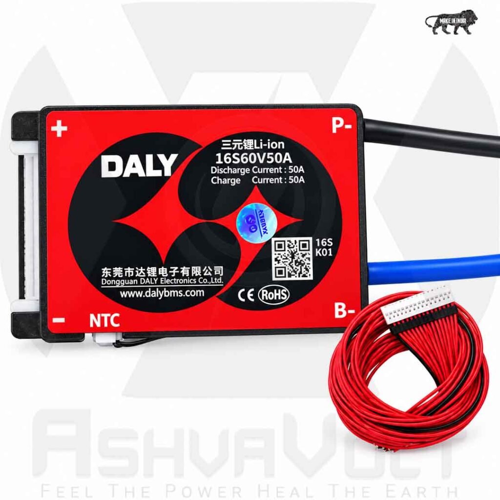 AshvaVolt 16S 60V 50Amps DALY BMS NMC Li-Ion Waterproofs