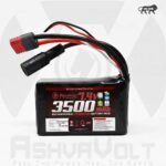 AshvaVolt 7.4V 8.4V 3500mAh Li-Ion Battery Pack – 2S1P 18650-35E 3C A Grade with BMS Protection & Female DC Jack, Amass Nylon T and 3pin JST Connectorss – AVPowerSeries