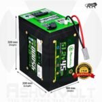 AshvaVolt® 51.2V 45Ah 16S Lithium Iron Phosphate (LiFePO4) Battery Pack with BMS Protection and Premium Metal Box for Electric Bike | 51.2V 45Ah LiFePO4 Battery 3 Year Warranty
