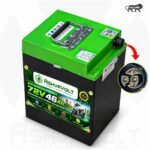 AshvaVolt® 72volt 46Ah Lithium Ion Rechargeable Battery Pack For Okinawa Praise Plus with BMS Protection and Premium Metal Case | Compatible with 72V 46Ah Lithium Battery for Okinawa Praise Plus