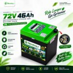 AshvaVolt® 72volt 46Ah Lithium Ion Rechargeable Battery Pack For Okinawa Praise Plus with BMS Protection and Premium Metal Case Compatible with 72V 46Ah Lithium Battery for Okinawa Praise Plusss