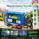 AshvaVolt®12.8V 15Ah 192W 4S1P UPS/Inverter LifePO4 Battery Pack & 12.8V 3A (14.6V) Lithium Ion Charger Combo Pack with BMS Protection 1Year Warranty, XT60 Connector, Solar, 12V Equipment, Street Light