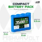 AshvaVolt®14.8V 14.4V 2000mAh 18650 4S1P (16.8V Max) Li-Ion Rechargeable Pack with BMS Protection Two Wire Connectorss