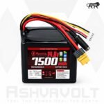 AshvaVolt 14.8V/14.4V 7500mAh Li-Ion Battery Pack - 4S3P 18650 3C with BMS Protection & Female DC Jack, Amass XT60 and 5pin JST Connector - AVPowerSeries
