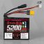 AshvaVolt 11.1V/12V 5200mAh Li-Ion Battery Pack - 3S2P 18650 3C with BMS Protection & Female DC Jack, Amass XT-60 and 4-pin JST Connector - AVPowerSeries